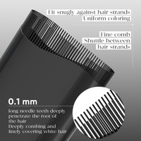 Bâton de coloration capillaire à formule douce, étiquette privée personnalisée, utilisation simple, couvrant les cheveux blancs, un peigne de bâton de coloration capillaire noir de jais