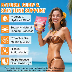 OneBtanicl vegano supporto senza zucchero naturale processo di <span class=keywords><strong>abbronzatura</strong></span> promuove la salute della pelle bagliore sole abbronzante quotidiano abbronzante - Product Image 6