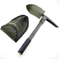 Mini pelle Portable d'extérieur, outils manuels de survie de Camping, pelle pliante de jardin avec boussole