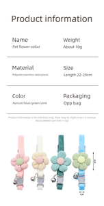 <span class=keywords><strong>Collar</strong></span> de Terciopelo Ecológico con Flor Tejida a Mano, Banda Ajustable para el Cuello, Colgante de Campana de Seguridad, <span class=keywords><strong>Collar</strong></span> Suave para Perros y Gatos - Product Image 6