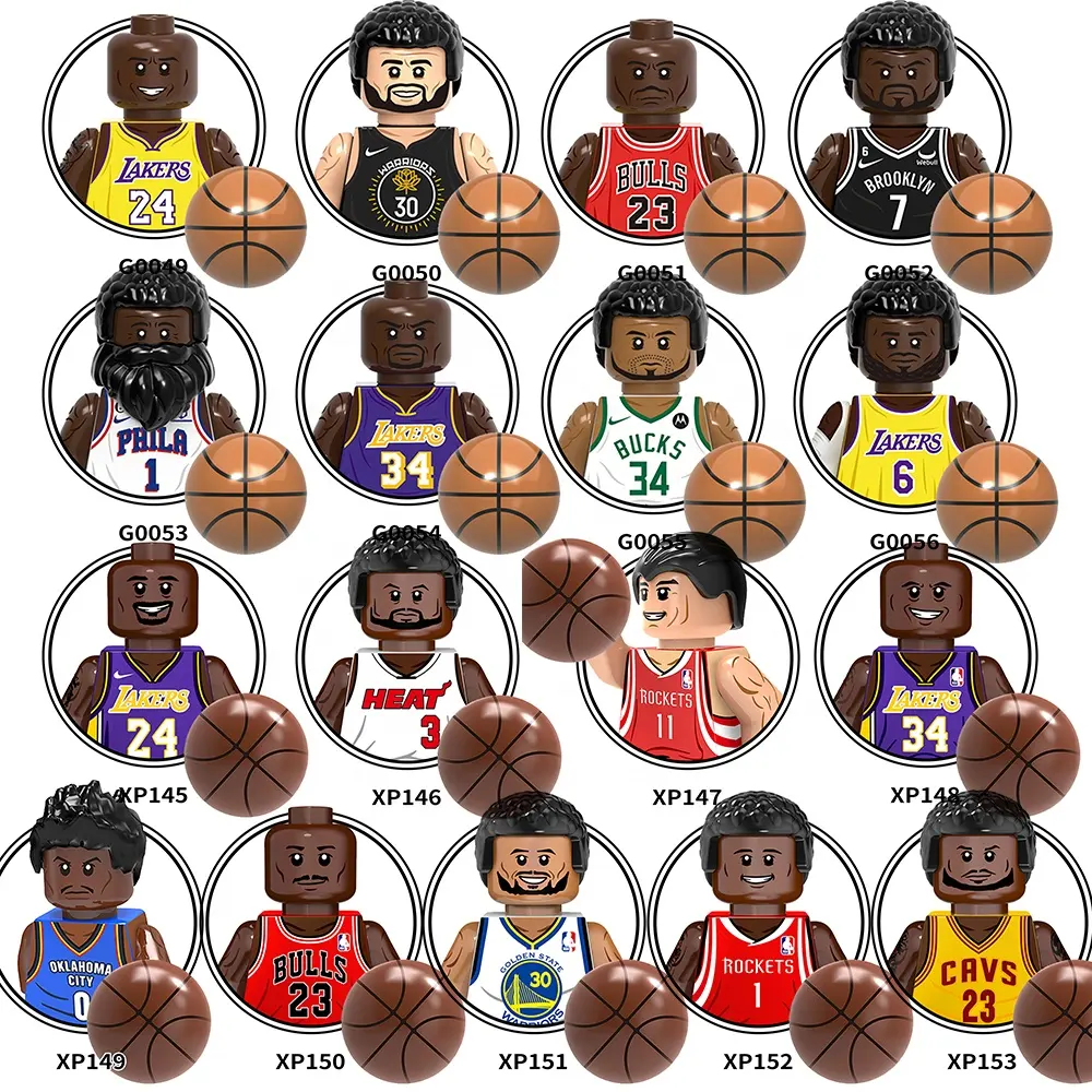 Hot Professional Basketball Star Sports Player Mini Ação Educacional Coleção Building Blocks Kids Gift Brinquedos Para Adolescentes