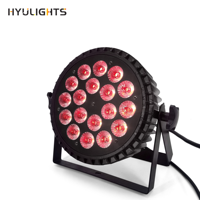 18x12W LED Par Stage Flat Light RGBW 4 en 1 DJ Wash Boda Iglesia Banquete Salón Bar Disco Material de aluminio