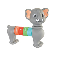 Petits blocs de construction ensemble en plastique souple veau en forme d'éléphant animaux imbriqués enfants jouent Construction jouet éducatif