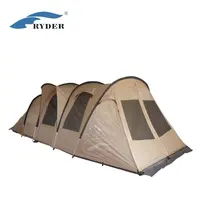 Custom Manufacturing 4 Person Two Layer Waterproof Camping Folding Four Season Hiking Tunnel with Large Space Patio