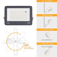 Projecteur LED extérieur DMX512 CCT RGB RGBW RGB+CCT RGBCW IP65 10W 30W 50W avec garantie de 5 ans, projecteur LED RGB