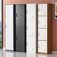Casier en acier à une porte, armoire métallique verrouillable pour le rangement des vêtements du personnel