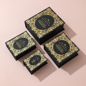 Luxury Vintage Book-Shape <strong>Gold</strong> Foil Jewelry Gift <strong>Box</strong>, Magnetic Closure Cardboard Boxes for <strong>Rings</strong>, Earrings, Necklaces, Bracelets - Product Image 4