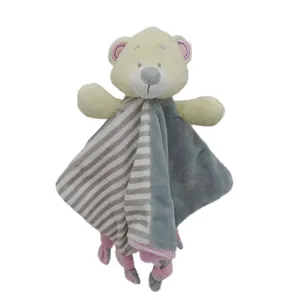 Boneka campuran warna-warni lembut beruang Teddy bayi Doudou untuk bayi