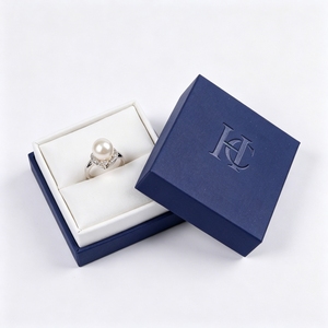 Fournisseur de boîtes à bagues personnalisées avec logo, service OEM, étui à bijoux personnalisé, emballage cadeau rigide en deux parties pour la vente en gros - Product Image 2