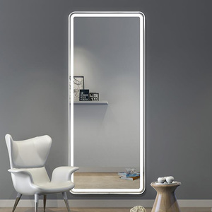 Hiện đại cửa hàng cắt tóc khung nhôm treo tường Salon gương với ánh sáng LED - Product Image 3