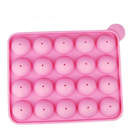 20-fach runde Silikonform für Lollipops, Lutscherform, Süßigkeitenform, DIY-Kuchenwerkzeug für Kinder, wiederverwendbar
