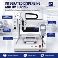 Machine de distribution de câbles et de polymérisation UV deux-en-un, équipement automatique de distribution de colle époxy pour la ligne de scellement des connecteurs