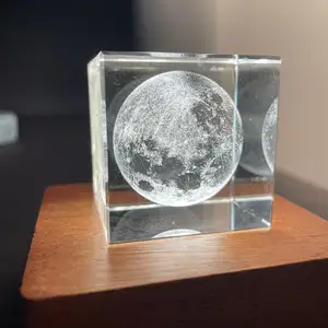 Personalizado Alta Qualidade Artesanato De Cristal Criativo 3D Laser Gravar Presentes De Cristal Lembrança