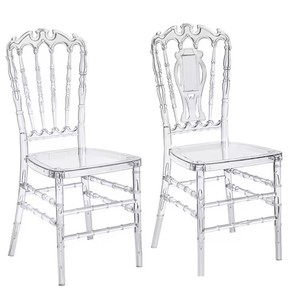Chaise Chiavari transparente en acrylique pour événements, idéale pour la location en gros, banquets d'hôtel et mariages (modèle Napoléon) - Product Image 2