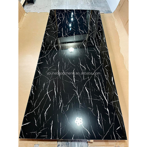 Feuille de marbre PVC personnalisée Feuille de PVC de type marbre blanc neige brillant Feuilles de PVC Panneau de <span class=keywords><strong>baguette</strong></span> Marmor Plaque de PVC 1220x2440mm 3mm - Product Image 6