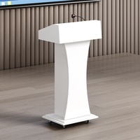Podium mobile en bois moderne pour l'hébergement de salles de conférence Salles de classe Réception et bureaux d'accueil Support de discours