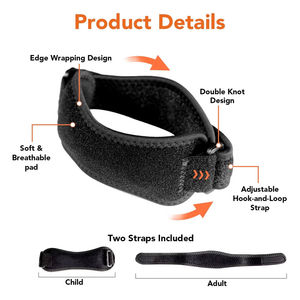 Bande de soutien rotulienne respirante en silicone avec logo personnalisé pour le sport, stabilisateur de tendon pour genouillère - Product Image 2