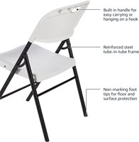 Chaises pliantes en plastique robustes, légères et durables en HDPE pour jardin, extérieur, fêtes et événements, vente en gros