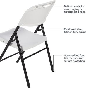<span class=keywords><strong>Sillas</strong></span> de Plástico Resistentes Plegables <span class=keywords><strong>para</strong></span> Jardín, Exteriores, Fiestas y Eventos, de HDPE, Ligeras y Duraderas, al por Mayor - Product Image 2