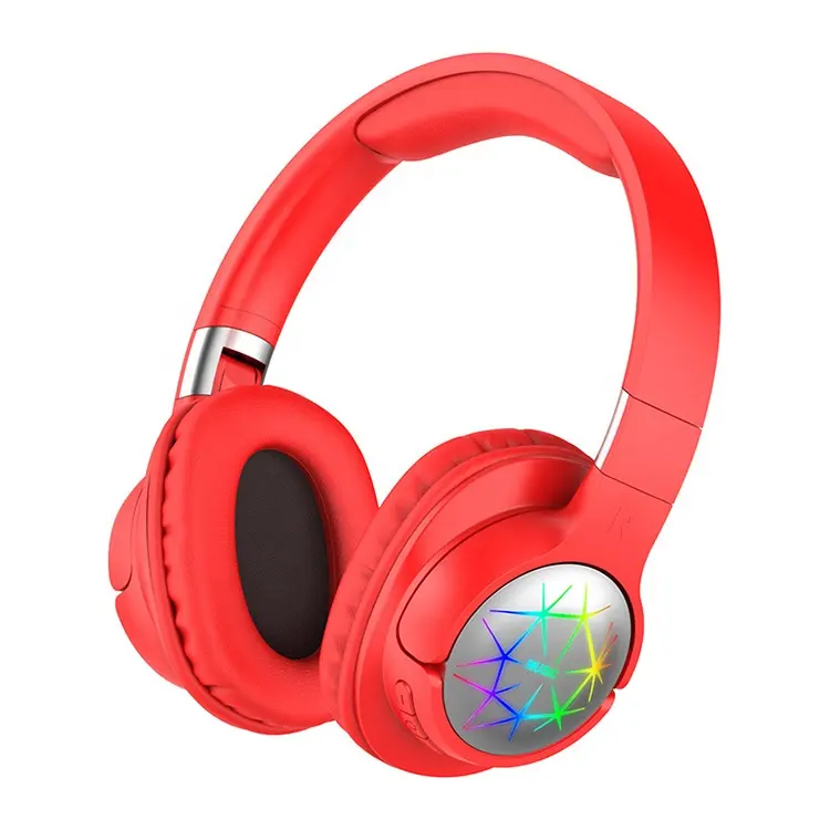 Durable 85dB Wireless Earphone Headphone Small Size Portable Over Ear Headset with mic for Kids Student