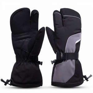 Gants de ski pour enfants et mitaines imperméables et coupe-vent pour le ski et le snowboard, mitaines de ski en cuir pour les conditions de neige - Product Image 1