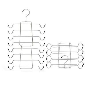 Cintre pliant multicouche en métal pour sous-vêtements, cintre magique pour camisoles, organisateur de crochets domestiques pour vêtements, pantalons et cravates - Product Image 4