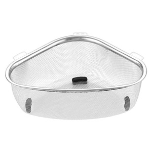 Cesta de drenaje de acero inoxidable, fregadero de utensilios de cocina para el hogar, cesta de almacenamiento de metal no perforada - Product Image 1