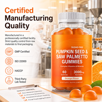 Gummies multivitaminées à base d'extraits végétaux, 60 unités, supportant la personnalisation OEM, complément nutritionnel quotidien pour la santé