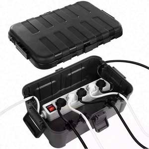 กล่องไฟฟ้ากลางแจ้งขนาดใหญ่ วัสดุ ABS กันน้ำ แบบติดตั้งด้วยตะขอ ฝาครอบสายต่อพ่วง ฝาครอบเต้ารับ - Product Image 1