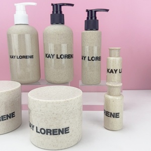 Bouteille en plastique HDPE biodégradable écologique de 30 ml, 100 ml, 250 ml, 10 oz, bouteilles en paille de blé recyclables pour gel douche, shampoing - Product Image 3