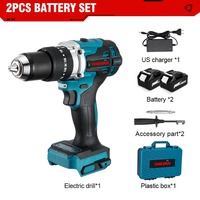 Perceuse à percussion électrique sans balais 1500W, 20+3 réglages de couple, visseuse 3-en-1, outils électriques pour batterie 18V, bricolage, OEM