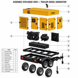 เครื่องกำเนิดไฟฟ้าดีเซล EAC EPA CE ISOSuper Silent 100kVA 200kVA พร้อมระบบ ATS สำรองไฟฟ้า  ตู้เก็บเสียง  เครื่องยนต์ Cummins Weichai - Product Image 4