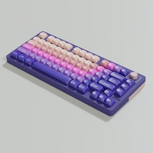 Sunglow-Teclas en Español con Perfil <span class=keywords><strong>MOA</strong></span>, 124 Teclas PBT Dye-Sub, Soporte Personalizado Coreano/Alemán/Francés/Árabe/Brasil/Ruso - Product Image 4