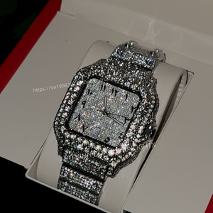Reloj VVS Sapphire Hip Hop de lujo, automático, con moissanita plateada, modelo de lujo para hombre, adecuado para ocasiones de negocios. - Product Image 1