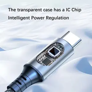 Câble USB de haute qualité, type C, charge rapide, câbles flexibles pour téléphone portable, accessoires pour téléphone portable avec écran LCD pour iPhone 16 - Product Image 2