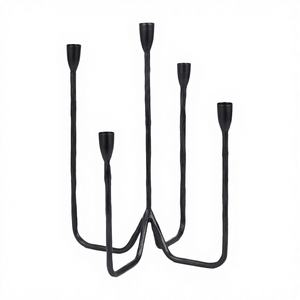 Fournisseur d'usine, bougeoir conique en aluminium fait à la main, transparent, ambre, violet, jaune, bleu, décoration d'intérieur, vente en gros - Product Image 4