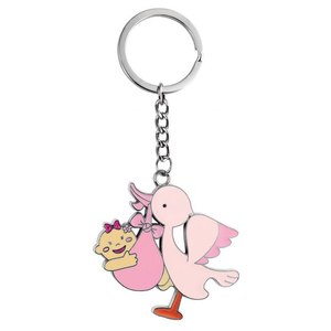 Llavero de metal y silicona rosa Stork - Sin caja - Product Image 1