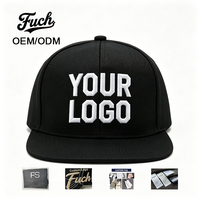 Casquette de baseball en gros pour hommes et femmes, broderie 3D en relief personnalisée, casquette snapback à visière plate, casquettes vierges en sergé, étiquettes personnalisées