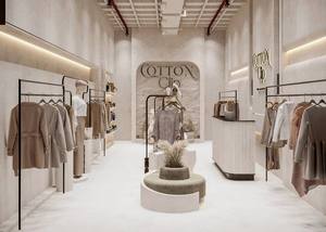 Design d'intérieur de boutique de vêtements pour femmes Wabi Sabi |   Aménagement de boutique de détail |   Accessoires vestimentaires personnalisés |   Solution d'aménagement de magasin - Product Image 4