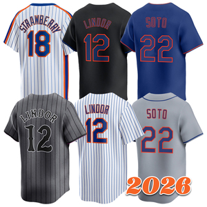 Camiseta de Béisbol 2026 de Francisco Lindor para Hombre, Cosida, con los Nombres de Francisco Álvarez, Darryl Strawberry y Juan <span class=keywords><strong>Soto</strong></span>, Tallas S-3XL, Envío Rápido - Product Image 1