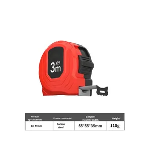 Ruban à mesurer télescopique en acier inoxydable de construction 5m outil de système de mesure métrique haute définition à retour automatique - Product Image 6