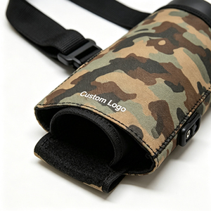Neoprene Waterproof Foldable Can <b>Cooler</b> Bag with Neck Strap for 12oz Cans and Outdoor Use - Product Image 4