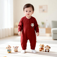 Barboteuse cardigan en velours mousse printemps-automne pour bébé, vêtement nouveau-né à manches longues, doux et agréable pour la peau, à boutonnage simple