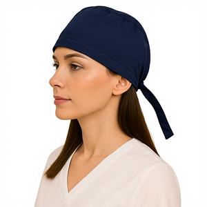 قبعات تمريض مخصصة - قبعات جراحية مريحة قابلة لإعادة الاستخدام بطبعات زهور ونمر من مزيج البوليستر والقطن للمستشفيات - Product Image 2