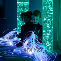 Équipement de Salle Sensorielle : Tube à Bulles LED Interactif d'Angle, Expérience Visuelle Calmante, Kit de Fibres Optiques