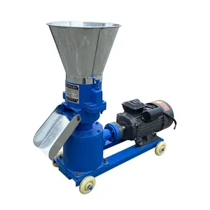 Feed crushing mixing feed pellet machine with container and motor