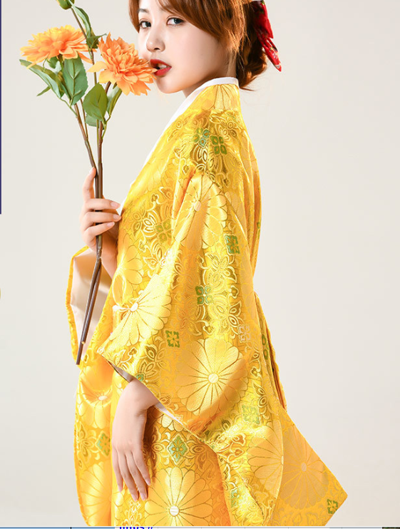 Japanese Traditional Sakura Kimono Print Flower Bathrobe