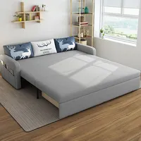 מודרני עיצוב פונקציונלי בד מתקפל שינה רדום ספה מיטת עץ ספה בהצטיינות עם אחסון קיר מיטת סלון ספות