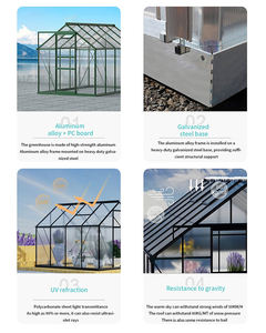 <span class=keywords><strong>Serre</strong></span> <span class=keywords><strong>de</strong></span> <span class=keywords><strong>jardin</strong></span> en métal Premium 4FTX6FT étanche facilement assemblé Style moderne écologique pour la croissance des plantes hydroponique - Product Image 4