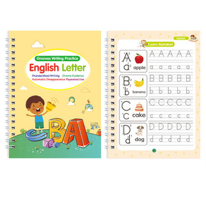 Cuaderno de Caligrafía Reutilizable, <span class=keywords><strong>4</strong></span> Piezas, Cuaderno Mágico para Practicar Inglés, Cuaderno de Caligrafía, Cuaderno de Impresión para Niños - Product Image 1